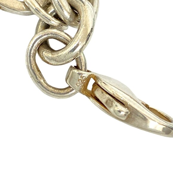 TIFFANY Authentic Silver Heart Charm Bracelet